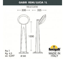 Наземный высокий светильник Fumagalli Lucia 1R3.613.020.LYE27