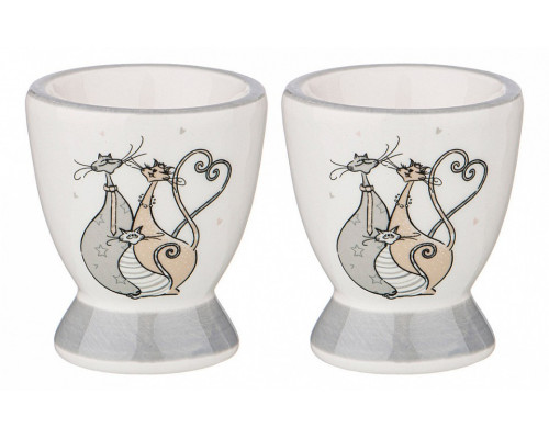 Набор из 2 подставок для яиц (5.6x6.6 см) Счастливое семейство 230-376