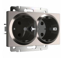 Розетка двойная с заземлением без рамки Werkel W117 4 W1172002