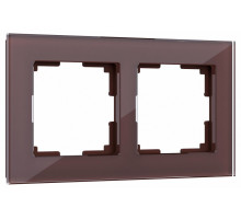Рамка на 2 поста Werkel Favorit (мокко,стекло) W0021118 Favorit (мокко,стекло)