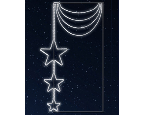 Звезда световая Звездное колье [1.47x0.85 м] RL-KN-013W