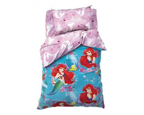 Постельное белье полутораспальное Принцессы: Русалочка Ариель