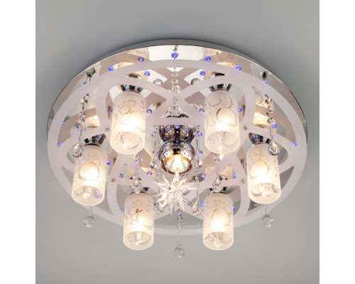 Накладной светильник Eurosvet Persey 70202/7 хром/синий+красный+фиолетовый