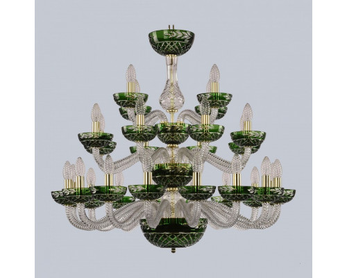 Подвесная люстра Bohemia Ivele Crystal Ivele Crystal 2 1309/16+8+4/300/3d G Cl/Clear-Green/H-1J