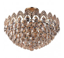 Люстра на штанге Eurosvet Malvina 3649/6 золото/прозрачный хрусталь  Strotskis