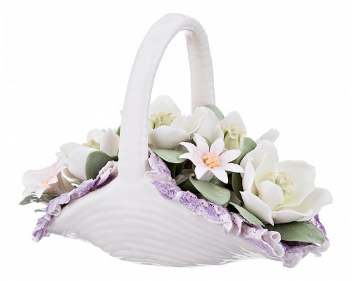 Фигура настольная (13.5х7х11 см) Корзина с цветами 461-229