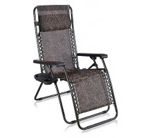 Шезлонг Фея-Релакс 6 CHO-12B коричневый с рисунком