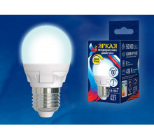 Лампа светодиодная Uniel Яркая Dim E27 7Вт 4000K LED-G45 7W/4000K/E27/FR/DIM PLP01WH картон