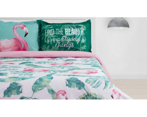 Постельное белье евростандарт Фламинго