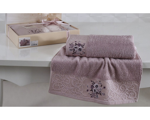 Набор из 2 полотенец для ванной VIOLA