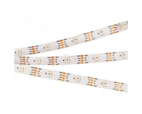 Лента светодиодная Arlight SPI-5000SE-RAM-5060-30 12V Cx1 RGB-Auto (10mm, 4.8W/m, IP65) 026461