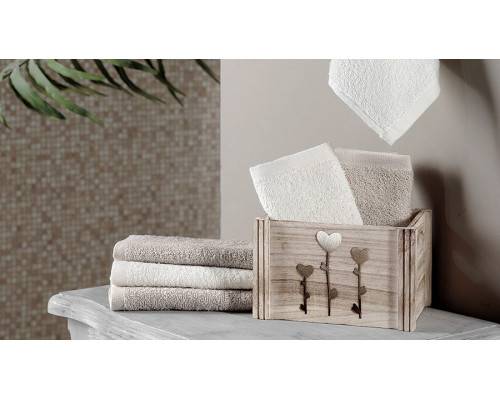 Набор из 6 полотенец для рук (30x30 см) Flori