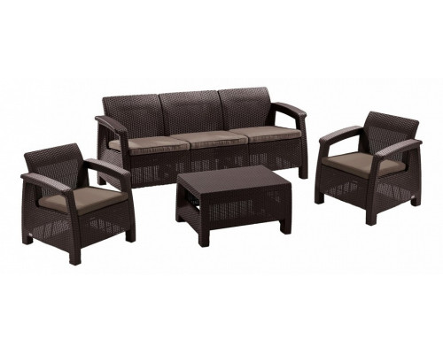 Набор уличный Yalta 3set Yalta 3set AFM-1030A Brown/Cappuccino