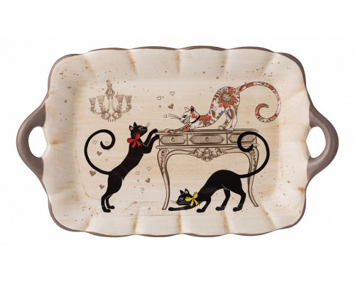 Блюдо декоративное (23.5x14x2.5 см) Парижские коты 358-1741