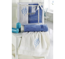 Набор из 2 полотенец для ванной Logan S.109-(голубой)