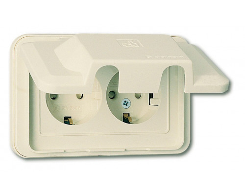 Розетка двойная с заземлением Imex 70 Wide Ivory WRP 2210