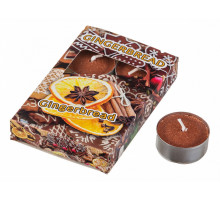 Набор из 6 свечей декоративных (4x2 см) Имбирный пряник 348-440