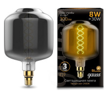 Лампа светодиодная Gauss LED Vintage Filament Flexible E27 8Вт 2400K 164802008