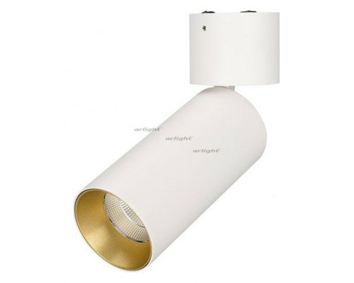 Светильник на штанге Arlight SP-POLO-SURFACE-FLAP-R65-8W Warm3000 (WH-GD, 40 deg) 027535