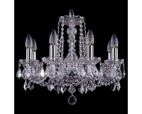 Подвесная люстра Bohemia Ivele Crystal 1402 1402/8/160/Ni/Leafs