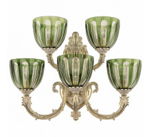 Бра Bohemia Ivele Crystal 7109 7109B16/3+2/210 GW P1 U Clear-Green/H-1H