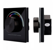 Панель-регулятора цвета RGB роторная встраиваемая Arlight Rotary SR-2836-RGB Black (3V,RGB,1зона)