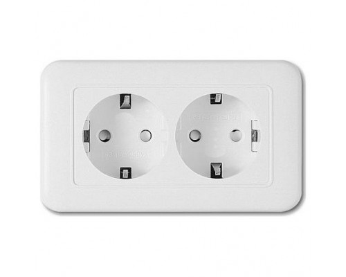 Розетка с заземлением Imex 1124 WSN 1124 WH