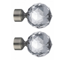Набор из 2 наконечников для карнизов Шар кристальный