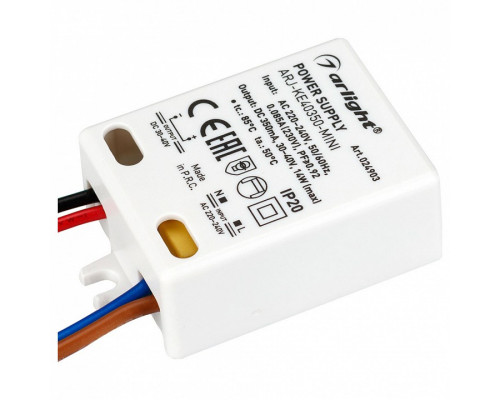 Блок питания Arlight  ARJ-KE40350-MINI (14W, 350mA, PFC)