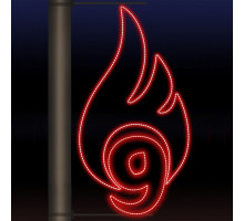 Панно световое День Победы [0.72x1.52 м] RL-KN-9-3-R