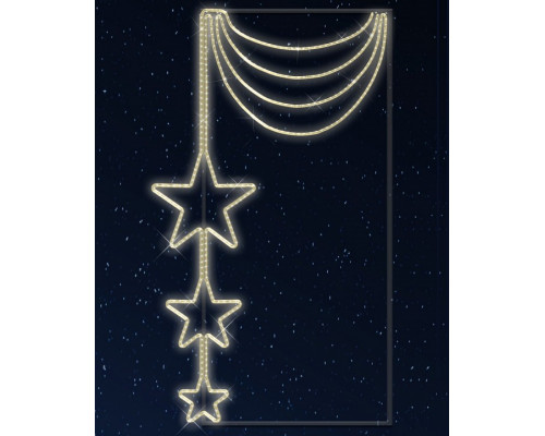 Звезда световая Звездное колье [1.47x0.85 м] RL-KN-013WW