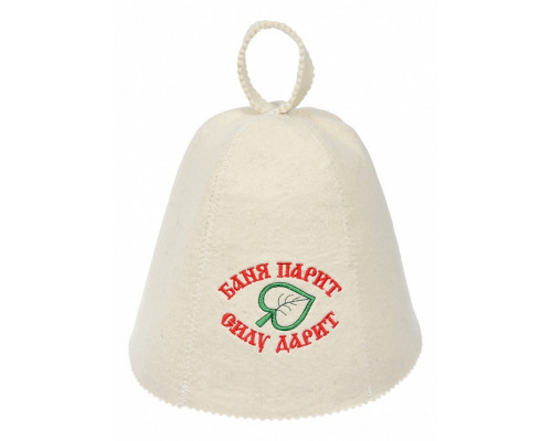 Шапка для бани универсальная Баня парит, силу дарит