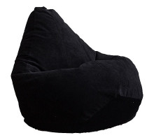 Кресло-мешок Черный Микровельвет L