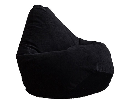 Кресло-мешок Черный Микровельвет L