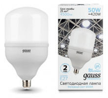 Лампа светодиодная Gauss Elementary LED T140 E27 50Вт 6500K 63235