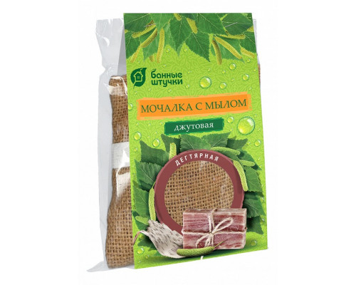 Мочалка (10x4x16 см) Дегтярная 33084