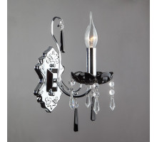 Бра Eurosvet Каталония 2026/1 хром/черный хрусталь Strotskis