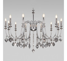 Подвесная люстра Eurosvet Telao 10110/12 хром/дымчатый хрусталь Strotskis