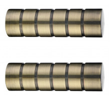 Набор из 2 наконечников для карнизов Цилиндр резной