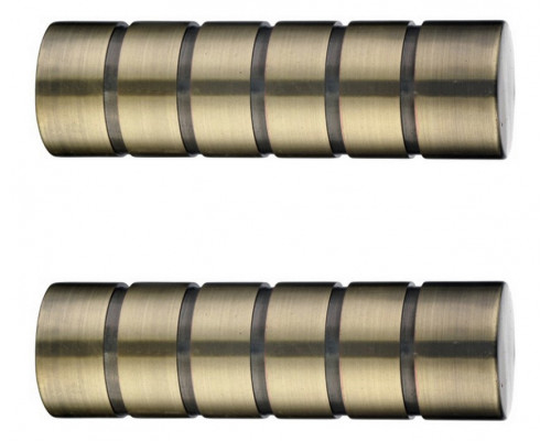 Набор из 2 наконечников для карнизов Цилиндр резной