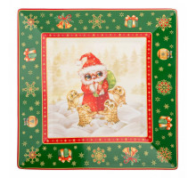 Блюдо декоративное (22x22 см) Совы 85-1563