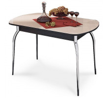 Стол обеденный Милан хром/венге цаво/бежевый