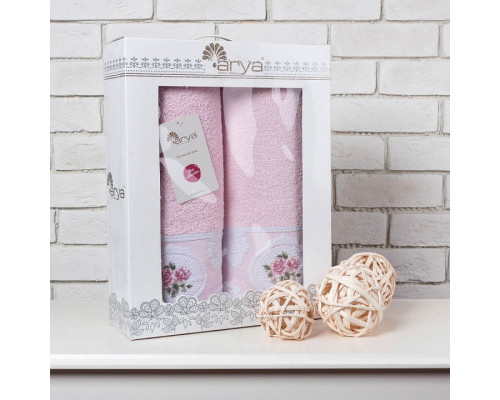 Набор из 2 полотенец для ванной (70x140 см) Rosalina