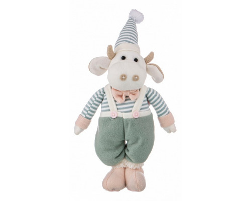 Мягкая игрушка (12х7х33 см) Теленок Марко в брючках 476-122