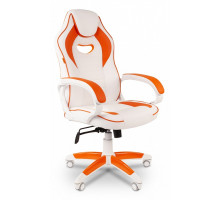 Кресло игровое Chairman Game 16 белый/оранжевый