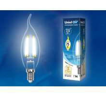 Лампа светодиодная Uniel Air E14 7.5Вт 4000K LED-CW35-7,5W/NW/E14/CL GLA01TR картон