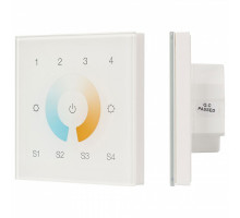 Панель-регулятора цвета RGBW сенсорная встраиваемая Arlight Intelligent ZW-118-MIX-4Z-IN (100-240V, 4 зоны)