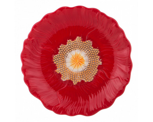Блюдо декоративное (26х3.5 см) Маковый Цвет 358-1455