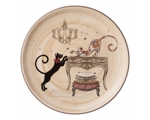 Тарелка плоская (21x2.5 см) Коты 358-1744