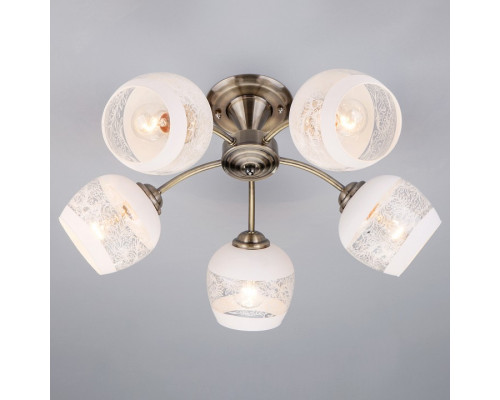 Люстра на штанге Eurosvet Cheryl 30118/5 античная бронза